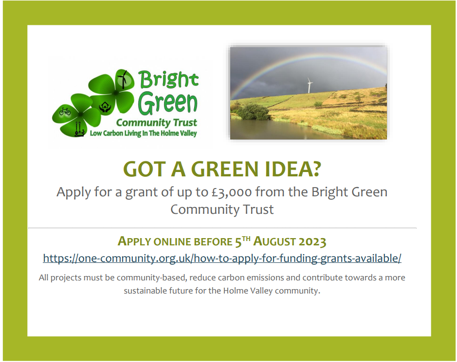 Still Time to Apply for Green Grants in the Holme Valley